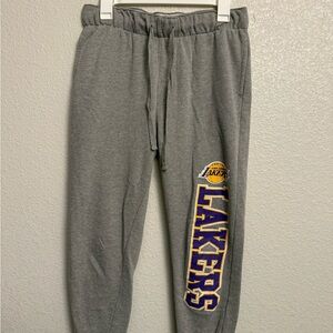 NBA Gray Lakers Logo Sweatpants